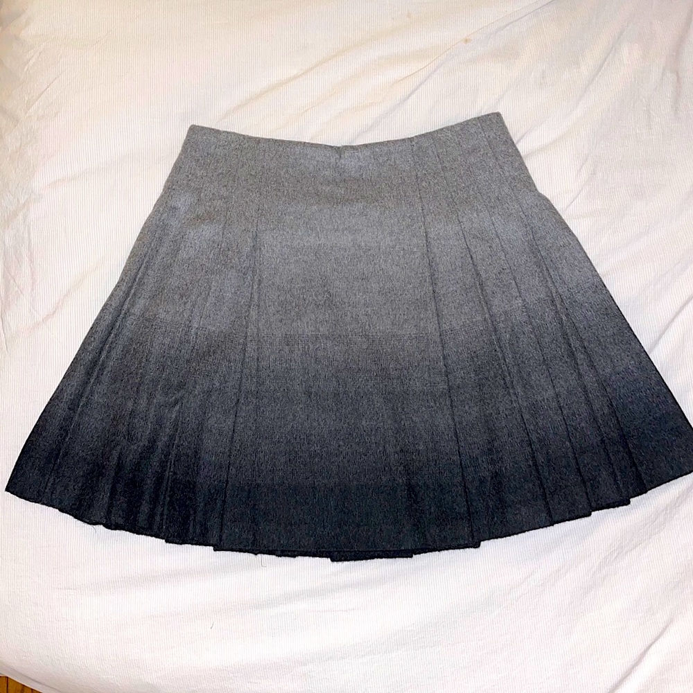 RED Valentino Ombré Pleated Wool Skirt